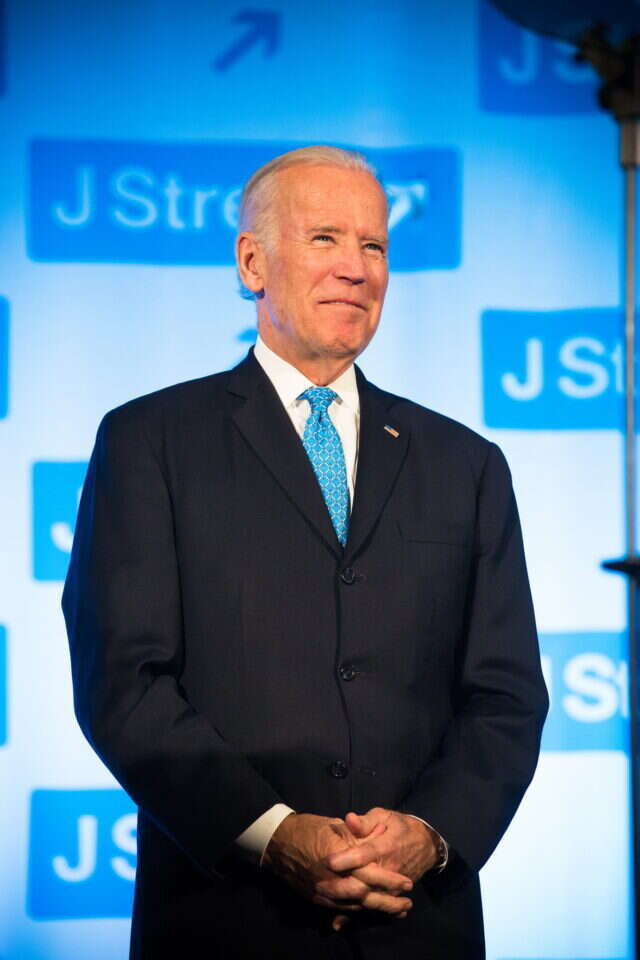 הנשיא לשעבר ג'ו ביידן, בכנס של ג'יי סטריט. | ג'יי סטריט