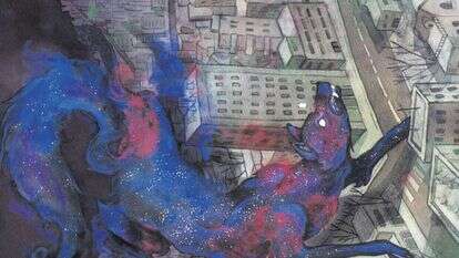 בתחושת האסקפיזם שמספקת הפנטזיה האורבנית הקלילה פוגמת חוויית ההשתקפות של המצב האקטואלי. נעה פלד, "כי יגש הלילה אל חלונך", 2020 בתחושת האסקפיזם שמספקת הפנטזיה האורבנית הקלילה פוגמת חוויית ההשתקפות של המצב האקטואלי. נעה פלד, "כי יגש הלילה אל חלונך", 2020