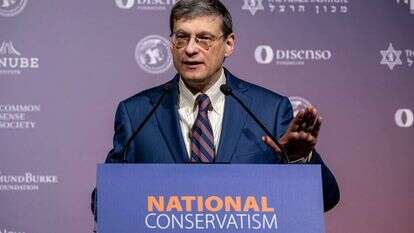 חזוני בכנס תנועת השמרנות הלאומית, בריסל 2022