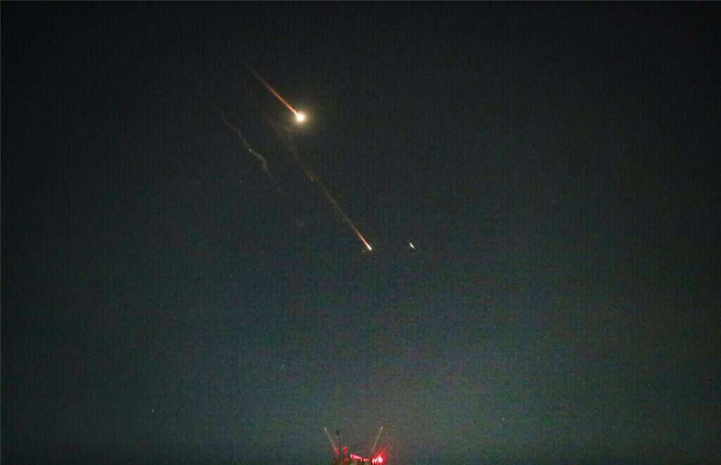 יירוטים בשמי ירושלים במהלך התקיפה האיראנית, אפריל 24' | ג'מאל עוואד, פלאש 90