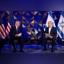 נתניהו וביידן בתל־אביב באוקטובר, אחרי פרוץ מלחמת חרבות ברזל. | מרים אלסטר - פלאש 90