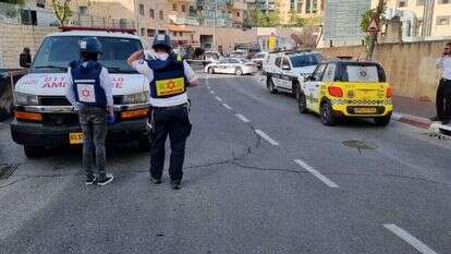 כוחות מד"א בזירת הפיגוע בירושלים. | תיעוד מבצעי מד"א