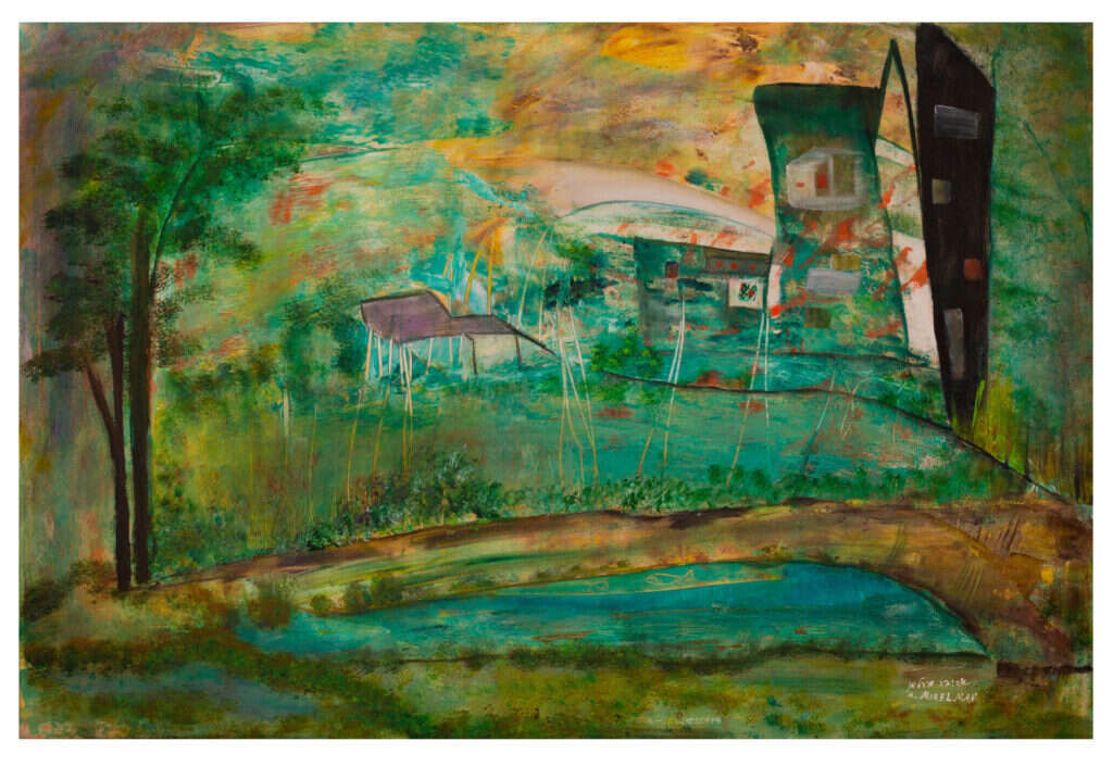 לקחת בעלות פנימית על הצער. אהובה מירלמן, "שקט פסטורלי", אקריליק על קנבס, 2023