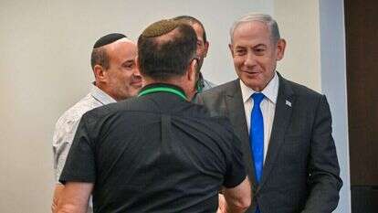 נתניהו במפגש עם משפחות חטופים ומשפחות שכולות, שלשום. | קובי גדעון /לע"מ