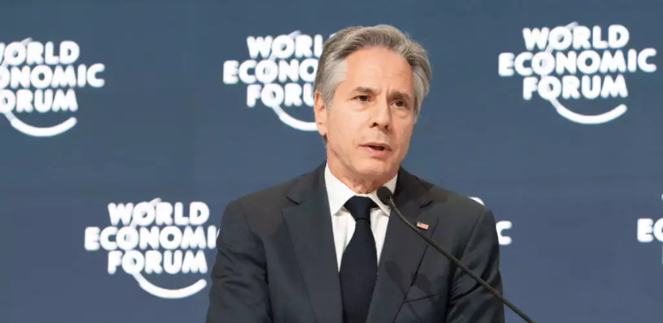 בלינקן בריאד, אתמול. | EPA/Deepu Das בלינקן בריאד, אתמול. | EPA/Deepu Das