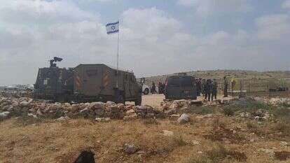 כוחות הביטחון והמנהל האזרחי מפנים את גבעת "אור מאיר" בבנימין, מוקדם יותר החודש