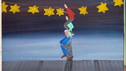 שי אזולאי, "דור שלישי", שמן על בד, 2023