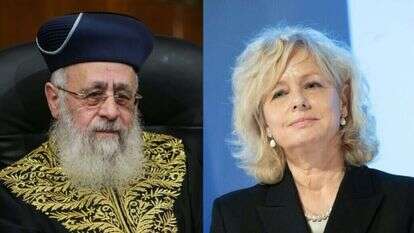 הרב הראשי לישראל הרב יצחק יוסף והיועצת המשפטית לממשלה גלי בהרב מיארה. צילומים: אורן בן חקון ויונתן זינדל, פלאש 90