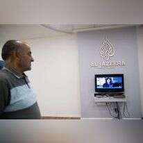 משרדי אל ג'זירה בירושלים. | יונתן זינדל, פלאש 90