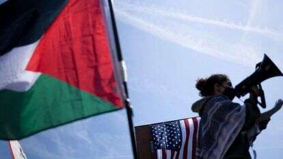 הפגנה פרו-פלסטינית בוושינגטון. | AFP