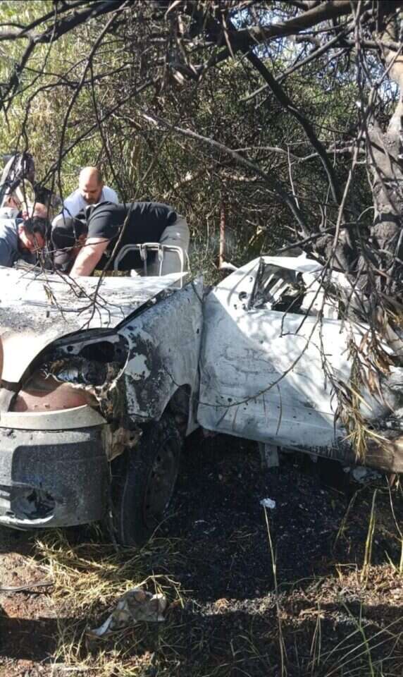 הרכב שהותקף בלבנון הרכב שהותקף בלבנון