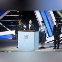 יו"ר הכנסת אמיר אוחנה בטקס המשואות בהר הרצל. | יונתן זינדל, פלאש 90