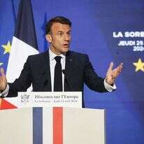 נשיא צרפת בנאום בסורבון. | AFP