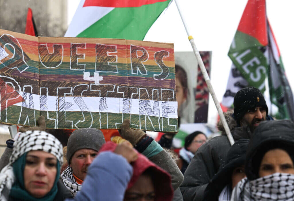 הפגנות של השמאל הפרוגרסיבי בקנדה. | NurPhoto via Getty Images