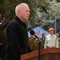 שר הביטחון יואב גלנט בטקס יום הזיכרון תשפ"ד, 2024. | תומר נויברג, פלאש 90