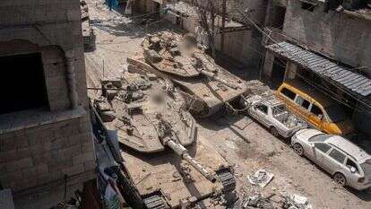 כוחות שריון במהלך הלחימה ברצועת עזה. | דובר צה"ל