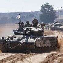 טנק ישראלי סמוך לגבול עם רצועת עזה. | ג'מאל עוואד/פלאש 90