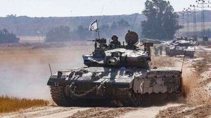 טנק ישראלי סמוך לגבול עם רצועת עזה. | ג'מאל עוואד/פלאש 90