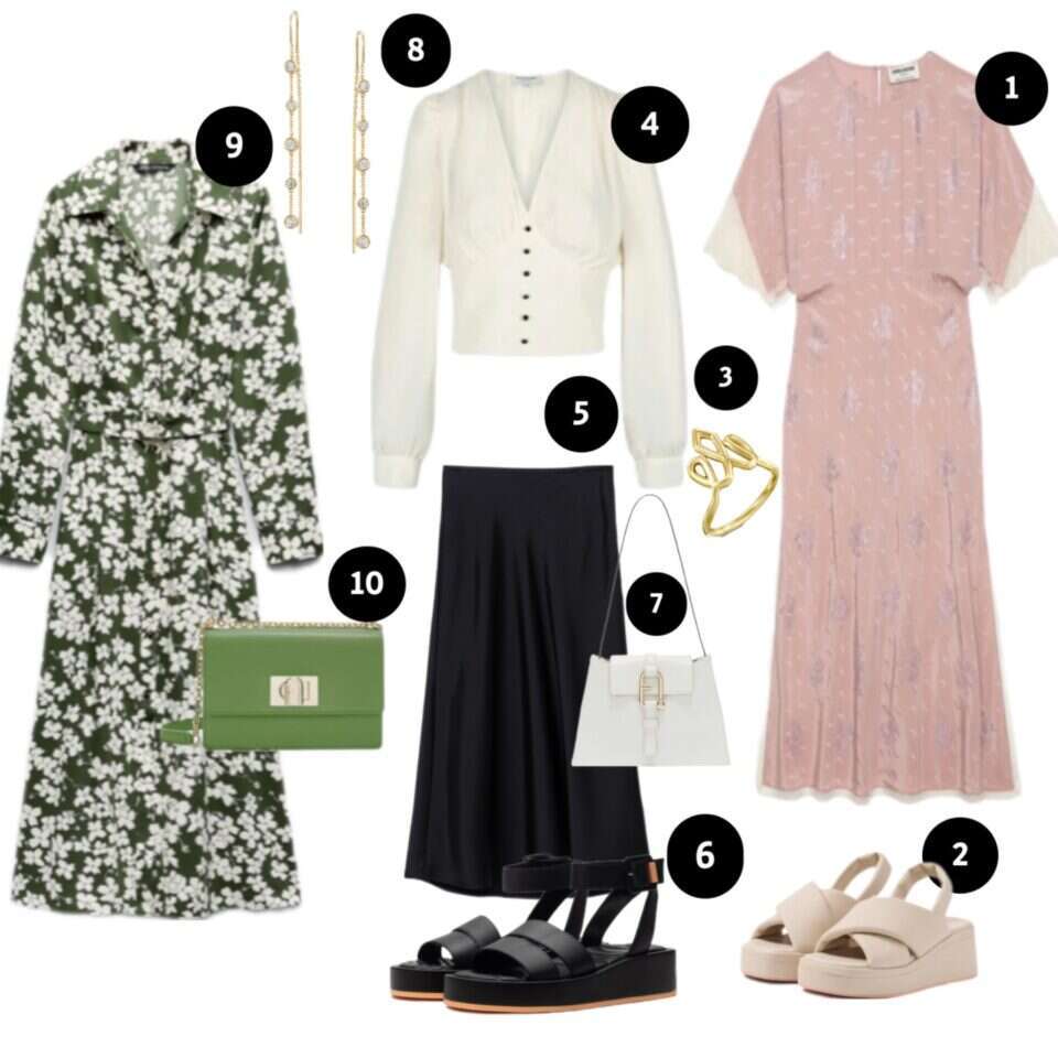 ההמלצות שלנו לנשים מבוגרות:  (1שמלה של Zadig &amp; Voltaire. | יח"צ 2) סנדלים ל- HOFF.