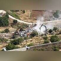 הרס "הארמון" - מבנה פלסטיני בלתי חוקי, סמוך לאפרת. | מיכאל פרבר