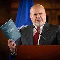 התובע הראשי בבית הדין הפלילי הבינלאומי בהאג, כרים קאן. | Luis ACOSTA / AFP)