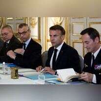 נשיא צרפת, עמנואל מקרון, אתמול. | EPA/Benoit Tessier