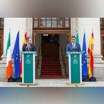 ראש ממשלת אירלנד סיימון האריס וראש ממשלת ספרד פדרו סאנצ'ס. | AFP