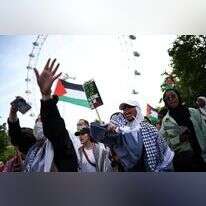 הפגנה נגד ישראל בלונדון. | AFP