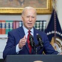 הנשיא ביידן בנאום בבית הלבן בתחילת החודש בו הצהיר שלגזענות ולאנטישמיות אין מקום בארה"ב. | EPA