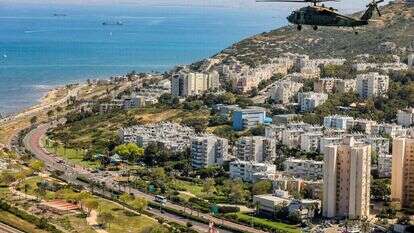 מסוק צה"ל מעל חיפה, מטס יום העצמאות תשפ"ג 2023. | פלאש 90