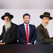 הרב מאיר כהנא, השר בצלאל סמוטריץ והרב יעקב אריאל. | יוסי אלוני, נעמה שטרן ואריק סולטן