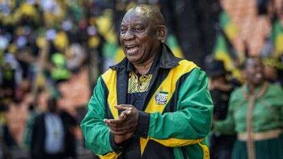 נשיא דרום אפריקה סיריל רמפוזה. | Michele Spatari / AFP