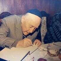 מורה רוחני כריזמטי לקבוצת תלמידים מובהקת, שהתגבשה סביבו. יוסף שכטר. באדיבות המשפחה