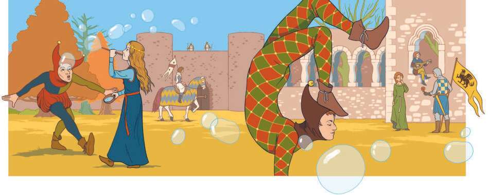 איור של שירז פומן מתוך הספר, המתייחס לנסיכות באזור שהוא כיום גרמניה, לפני כ־ 800 שנה