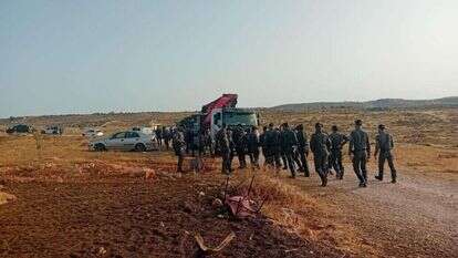 כוחות המשטרה בפינוי בבנימין, הבוקר כוחות המשטרה בפינוי בבנימין, הבוקר