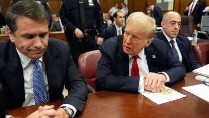 טראמפ בדיון היום. | AP