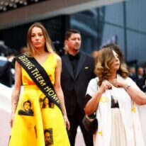 "הסתכלתי על התמונות שלהם, וזה מה שנתן לי את הכוח, את האש". על השטיח האדום בקאן. | רויטרס