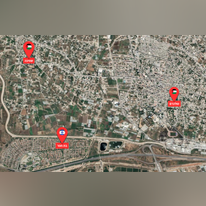 מבט מלמעלה על בת-חפר טולכרם. | מסך: Google Maps