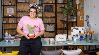 הדס זגרון, בעלת סטודיו לסדנאות בטון "הדס זגרון". | אריק סולטן