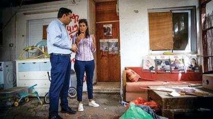 היילי ודנון בקיבוץ ניר עוז, השבוע. | פלאש 90