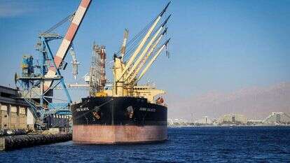 אוניה בנמל אילת. | Ben Itach/Flash90