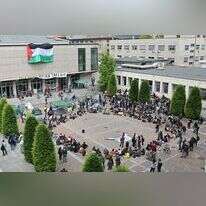 הפגנה ומאהל מחאה באוניברסיטת טורינו. | EPA