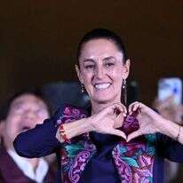 קלאודיה שיינבאום, הנשיאה החדשה של מקסיקו חוגג, את תוצאות הבחירות. | AFP