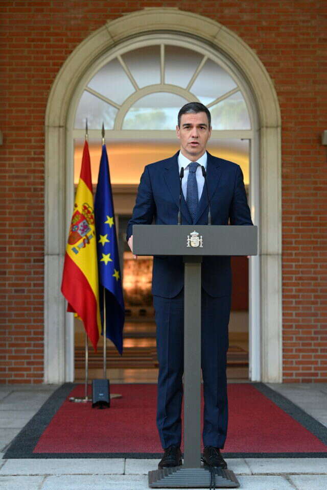 דבר ספרדית. נשיא ספרד, פדרו סנצ'ז. | EPA