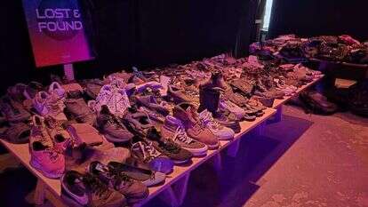 מיצג הנעליים בתערוכת הנובה בניו יורק