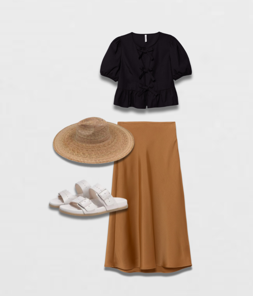 חולצה | סטרדיווריוס | 129 ₪
חצאית | גלוף | 180 ₪
כובע | כובעל'ה | 370 ₪
כפכפים | מומה | 499 ₪ חולצה | סטרדיווריוס | 129 ₪
חצאית | גלוף | 180 ₪
כובע | כובעל'ה | 370 ₪
כפכפים | מומה | 499 ₪