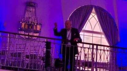 מפגין מתפרץ לוועידת הג'רוזלם פוסט בניו יורק. | מיכאל טוכפלד