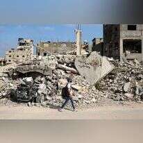 אל בורייג' לאחר תקיפות צה"ל. | AFP