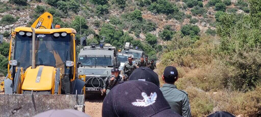 כוחות הפינוי ליד חוות יאיר בשומרון, היום