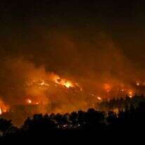 השרפות סמוך לקריית שמונה, כתוצאה מירי טילי חיזבאללה. | דוד כהן, פלאש 90